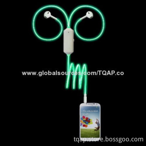 Flash Fiber Light Data Cable Earphone
